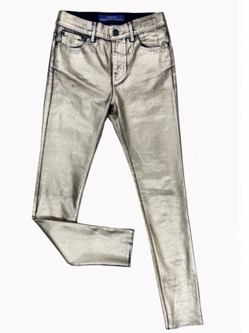 Bebe Gold/Black Metallic Jeans Size 26